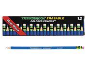 Ticonderoga 14209 Ticonderoga Erasable Colored Pencils 2.6 mm Blue Lead Barrel Dozen
