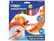 Prang 22480 Colored Woodcase Pencils 3.3 mm 50 Assorted Colors Set