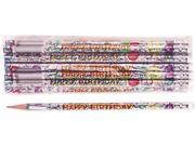 Moon Products 7940B Decorated Pencil Happy Birthday 2 Holographic SR Brl Dozen