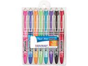 Paper Mate 28503 Liquid Flair Porous Point Stick Pen Assorted Ink Medium 8 per Pack