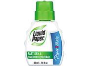 Paper Mate Liquid Paper 5640115 Fast Dry Correction Fluid 22 ml Bottle White 12 Pack