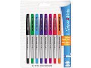 Paper Mate 62145 Flair Porous Point Stick Free Flowing Liquid Pen Assorted Ink Ultra Fine 8 Pk