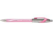 Paper Mate 70672 FlexGrip Elite Ballpoint Retractable Pink Ribbon Pen Black Ink Medium Dozen