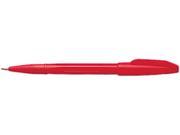 Pentel S520 B Sign Pen Porous Point Capped Water Based Pen Red Ink Fine Dozen
