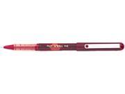 Pilot 35114 VBall Roller Ball Stick Pen Liquid Ink Red Ink Fine Point Dozen