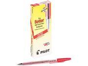 Pilot 37011 Better Ballpoint Stick Pen Red Ink Fine Dozen