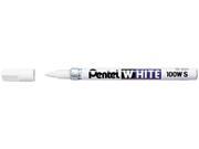 Pentel 100W S Permanent Marker Fine Point White