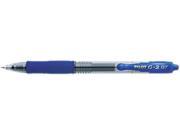 Pilot 31021 G2 Retractable Gel Ink Pen Fine Pen Point Type 0.7 mm Blue Ink Clear Barrel 12 Dozen
