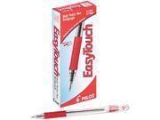 Pilot 32012 EasyTouch Ballpoint Stick Pen Red Ink Medium Dozen