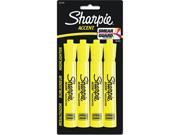 Sharpie Accent 25164PP Accent Tank Style Highlighter Chisel Tip Fluorescent Yellow 4 Set