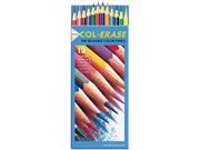 Prismacolor 20516 Col Erase Colored Woodcase Pencils w Eraser 12 Assorted Colors Set
