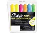 Sharpie 25076 Accent Tank Style Highlighter Chisel Tip Assorted Colors 6 Set