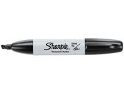 Sharpie 38201 Permanent Marker 5.3mm Chisel Tip Black 12 Pack
