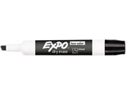 EXPO 80001 Low Odor Dry Erase Marker Chisel Tip Black Dozen