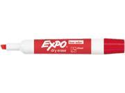 EXPO 80002 Low Odor Dry Erase Marker Chisel Tip Red Dozen