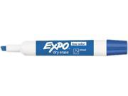 EXPO 80003 Low Odor Dry Erase Marker Chisel Tip Blue Dozen