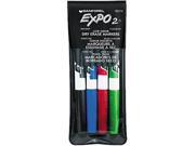 EXPO 86074 Low Odor Dry Erase Marker Fine Point Assorted 4 Set