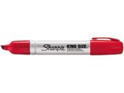 Sharpie 15002 King Size Permanent Marker Chisel Tip Red Dozen