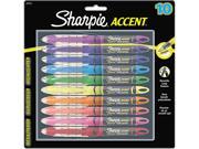 Sharpie 24415PP Accent Liquid Pen Style Highlighter Chisel Tip Assorted 10 Set
