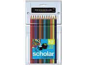 Prismacolor 92804 Scholar Colored Woodcase Pencils 12 Assorted Colors Set