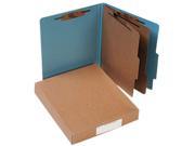 Acco 15026 Pressboard 25 Pt. Classification Folders Letter Six Section Sky Blue 10 Box