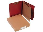 Acco 15034 Pressboard 25 Pt. Classification Folder Letter Four Section Earth Red 10 Box