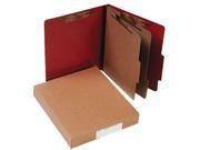 Acco 15036 Pressboard 25 Pt. Classification Folder Letter Six Section Earth Red 10 Box