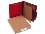 Acco 15669 Presstex Classification Folders Letter Six Section Executive Red 10 Box