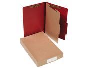 Acco 16034 Pressboard 25 Pt. Classification Folder Legal Four Section Earth Red 10 Box