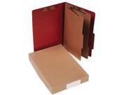 Acco 16036 Pressboard 25 Pt. Classification Folder Legal Six Section Earth Red 10 Box