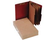 Acco 16038 Pressboard 25 Pt. Classification Folder Legal Eight Section Earth Red 10 Box