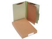 Acco 16044 Pressboard 25 Pt. Classification Folders Legal 4 Section Leaf Green 10 Box