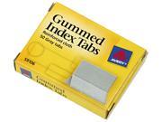 Avery 59106 Gummed Index Tabs 1 x 13 16 Gray 50 Pack