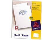 Avery 72311 Plastic Sleeves Letter Polypropylene Clear 12 Pack