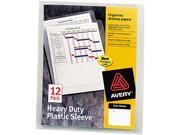 Avery 72611 Heavy Duty Plastic Sleeves Letter Polypropylene Clear 12 Pack