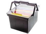 Advantus TLF 2B Companion Portable File Storage Box Legal Letter Plastic Black