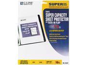 C line 61027 Super Capacity Sheet Protector with Tuck In Flap Letter Vinyl Clear 10 Pack