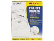 C line 62127 Project Folders Jacket Letter Poly Clear 25 Box