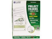 C line 62627 Biodegradable Project Folders Polypropylene Letter Size 25 Box