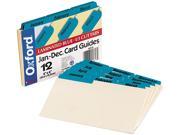 Oxford 04613 Laminated Index Card Guides Monthly 1 3 Tab Manila 4 x 6 12 Set