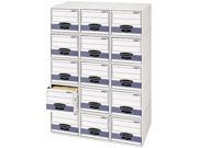 Bankers Box 00311 Stor Drawer Steel Plus Storage Box Letter White Blue 6 Carton