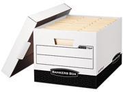 Bankers Box FEL00724 R Kive Max Storage Box Legal Letter Locking Lid White Black 12 Carton