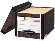 Bankers Box 00725 R Kive Max Storage Box Letter Legal Locking Lid Woodgrain 12 Carton