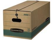 Bankers Box 00774 Stor File Extra Strength Storage Box Legal String Button Kraft Green 12 Ctn