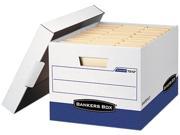 Bankers Box FEL07243 R Kive Max Storage Box Letter Legal Locking Lid White Blue 12 Carton