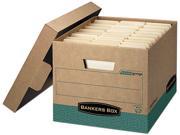 Bankers Box 12775 R Kive Storage Box Letter Legal Locking Lift off Lid Kraft Green 12 Carton