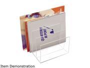 Kantek AD 45 Clear Acrylic Desk File Three Sections 8 x 6 1 2 x 7 1 2 Clear