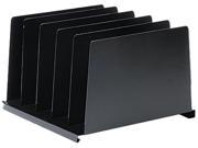 STEELMASTER by MMF Industries 2645VABK Angled Vertical Organizer Five Sections Steel 14 1 2 x 9 7 8 x 8 3 4 Black