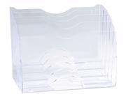 Rubbermaid 94610ROS Two Way Organizer Five Sections Plastic 8 3 4 x 10 3 8 x 13 5 8 Clear