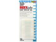 Redi Tag 31000 Side Mount Self Stick Plastic Index Tabs One Inc White 104 Pack